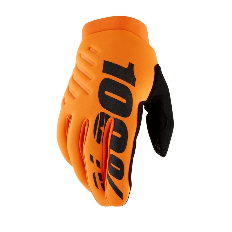 100% Brisker Cold Weather Gloves Fluo Orange