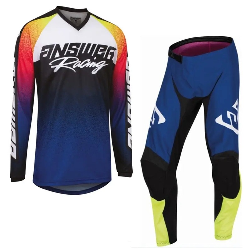 Answer Racing Syncron Prism Motocross Pant & Jersey Kit Reflex Blue / Pink