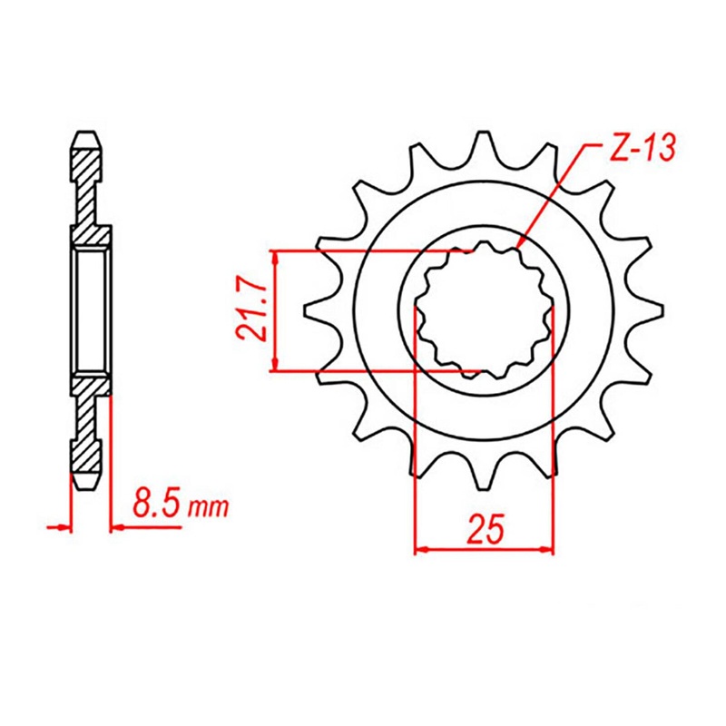 MTX 1537 Steel Front Sprocket #525