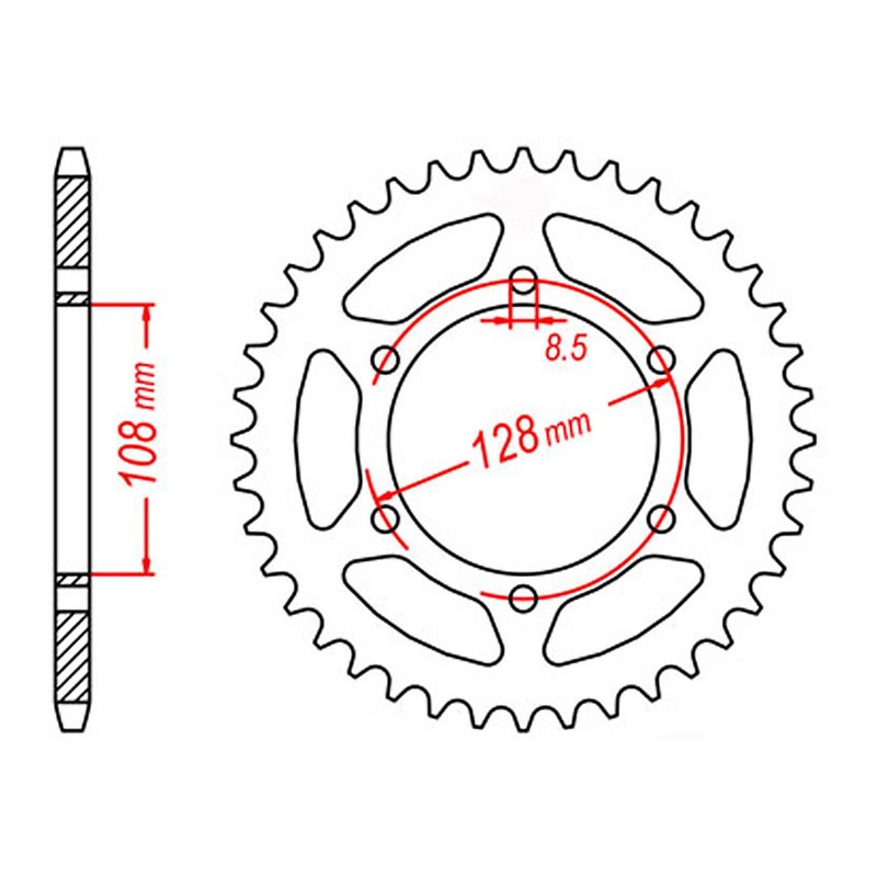 MTX 804 Steel Rear Sprocket #428 (11-487)