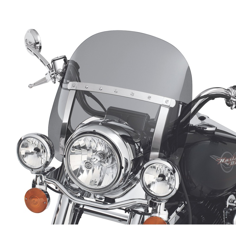 Harley Davidson 58163-02 Road King 11 in. H-D Detachables Wind Deflector WIND DEFLECTOR ASSEMBLY SMOKED, COMPLETE (INCLUDES ALL PARTS ILLUSTRATED EXCEPT 3265A, 7992 & 67621-94)