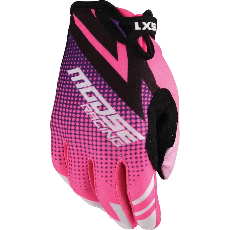 Moose Racing SX1 Youth Textile Gloves Pink / Purple