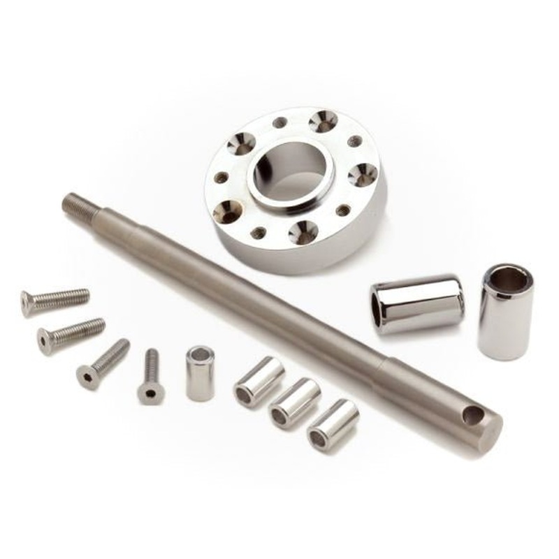 Wide Glide Conversion Hardware Kit - Chrome. Fits Sportster 2000-2007 & Dyna 2000-2003.