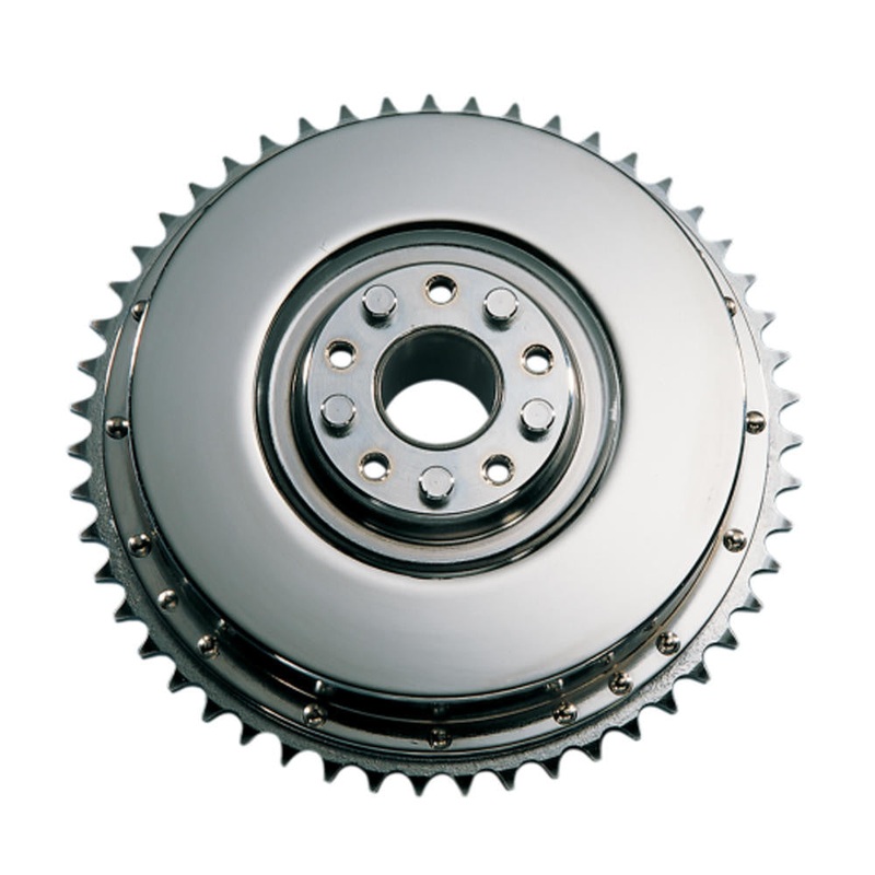 Shovelhead Hydraulic Brake Drum and Sprocket Set - 1967-1972 - Chrome