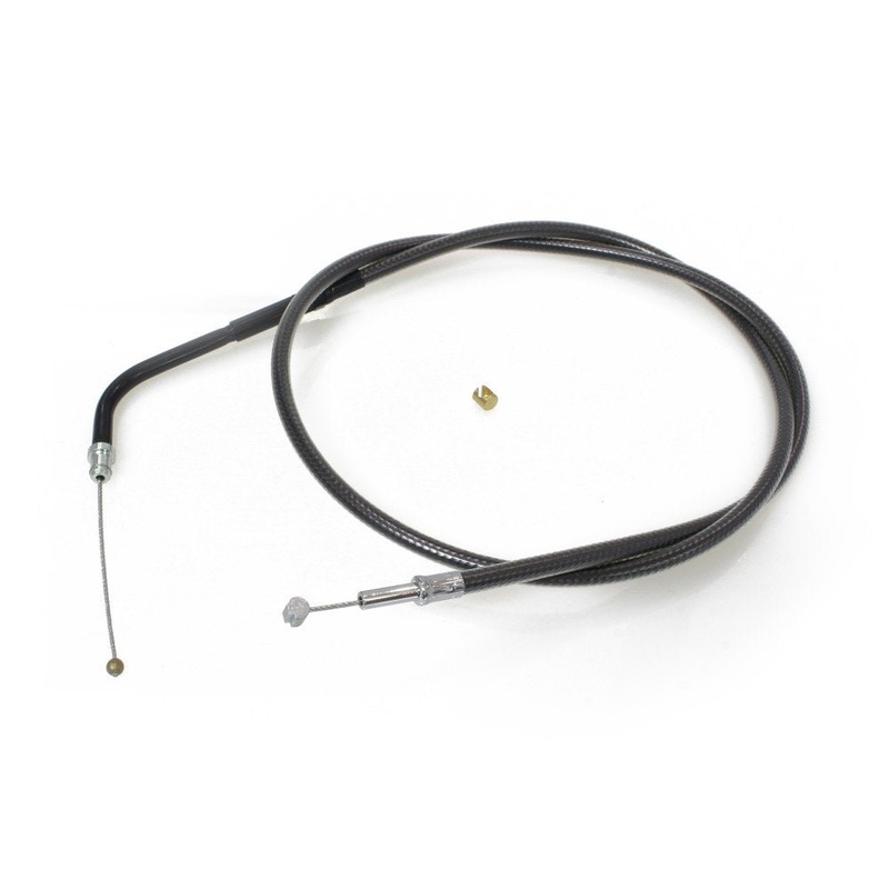 27-1/2in. Throttle Cable - Black Pearl. Fits V-Rod 2002up.