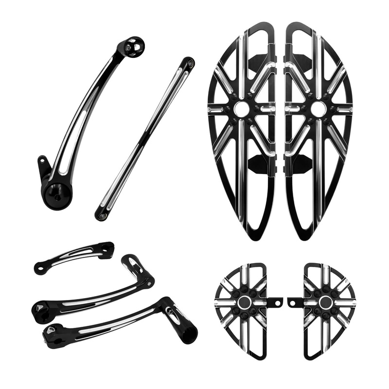 Front Rear Floorboards Brake Arm Shifter Linkage Set Fit Harley FLHT '08-'13 | Mactions
