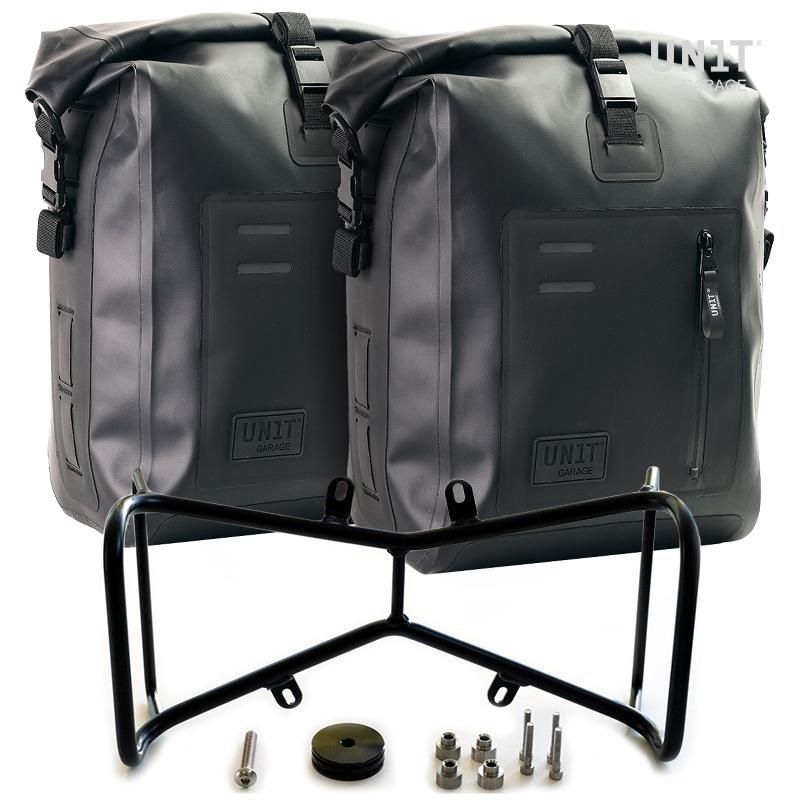 Unit Garage R9T Series Two Khali TPU Panniers & Double Symmetrical Luggage Rack