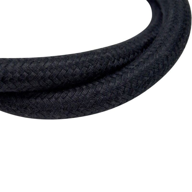 Cloth Covered Black 3/8" Neoprene Fuel Oil Line