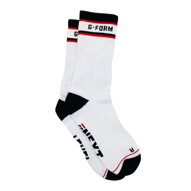G-Form Mid-Calf Cycle Socks White / Black / Red