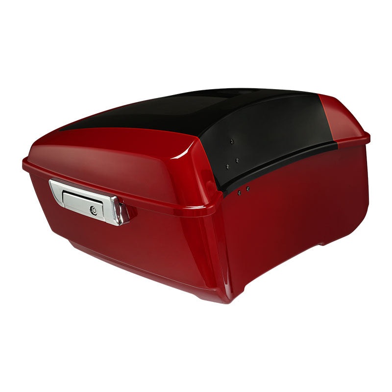 HR3 Billiard Red / Vivid Black 13.7" King Size Tour Pack Luggage For 14-24 Harley Touring