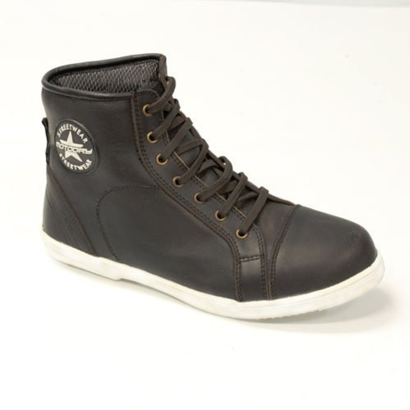 Motodry Urban Leather Boots - Rustic Black