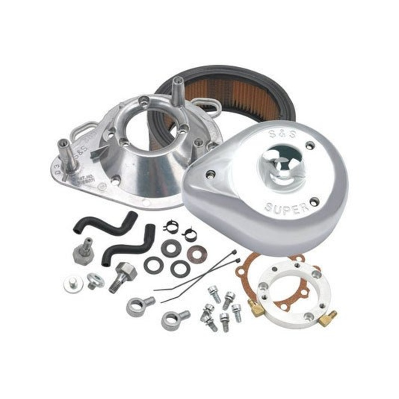 Teardrop Air Cleaner Kit - Chrome. Fits Sportster 1991-2021 with CV Carburettor or EFI.