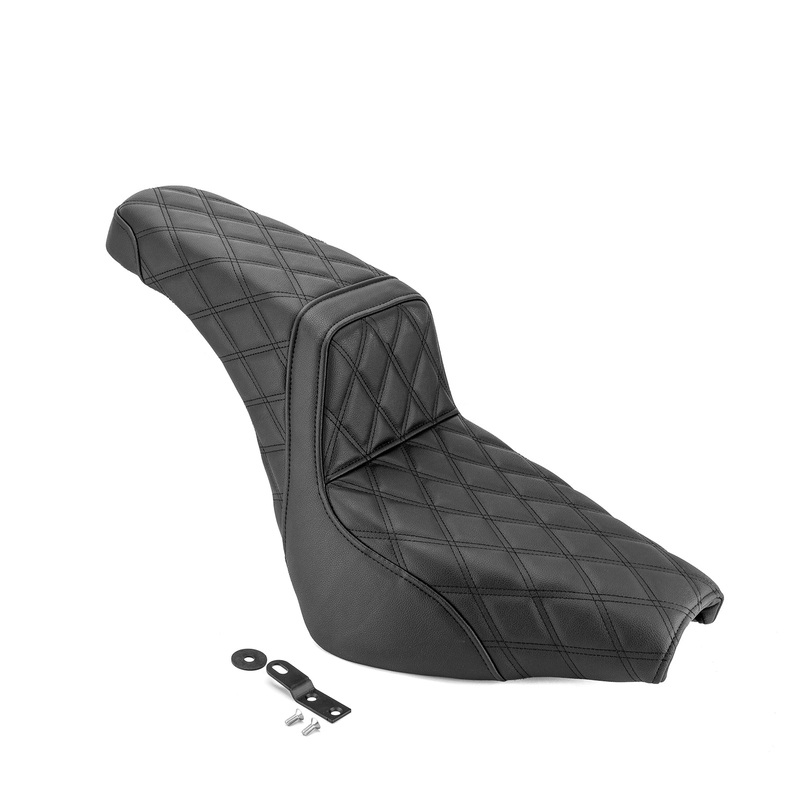 Driver&Passenger Two Up Seat for 2018-2025 Harley Softail Street Bob/Heritage Classic | Black Double Stitching