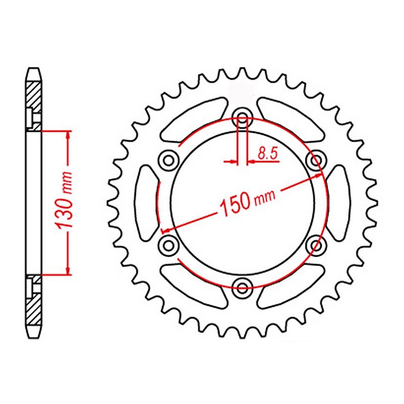 MTX 1244 Steel Rear Sprocket #428