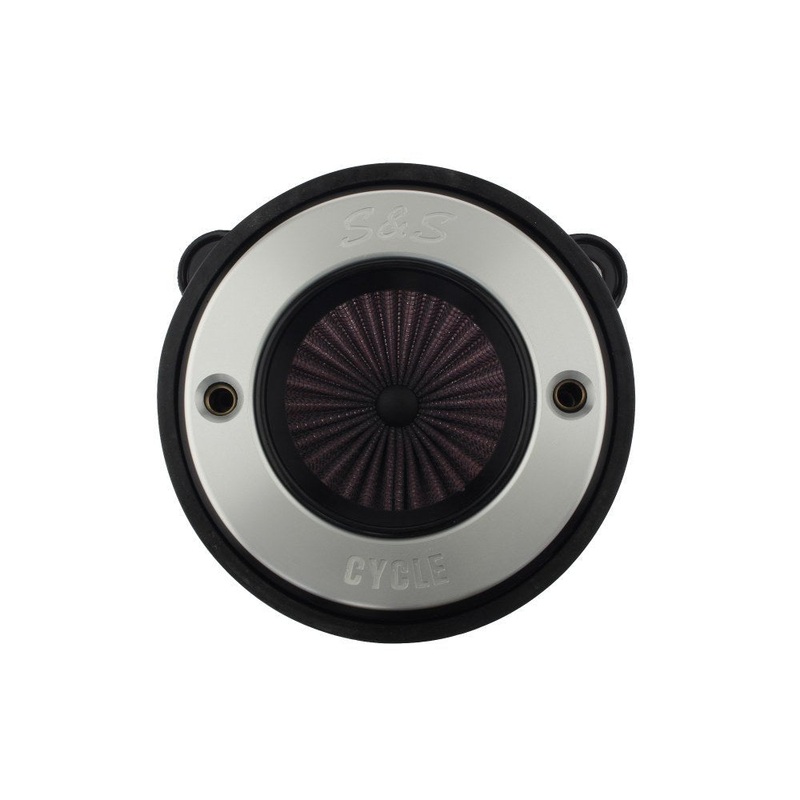 Air Stinger Stealth Air Cleaner- Brushed S&S Ring. Fits Milwaukee-Eight 2017up.