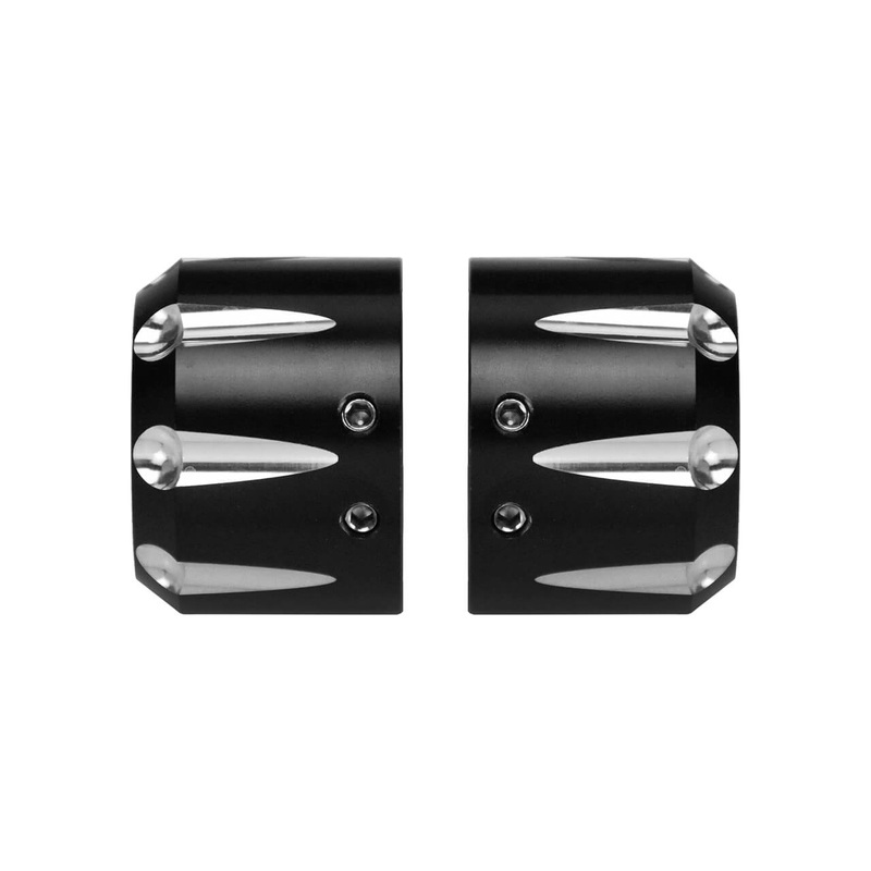 CNC Cut Front Axle Cap Nut Cover For Touring '08-up Dyna '08-'17 Softail | Mactions