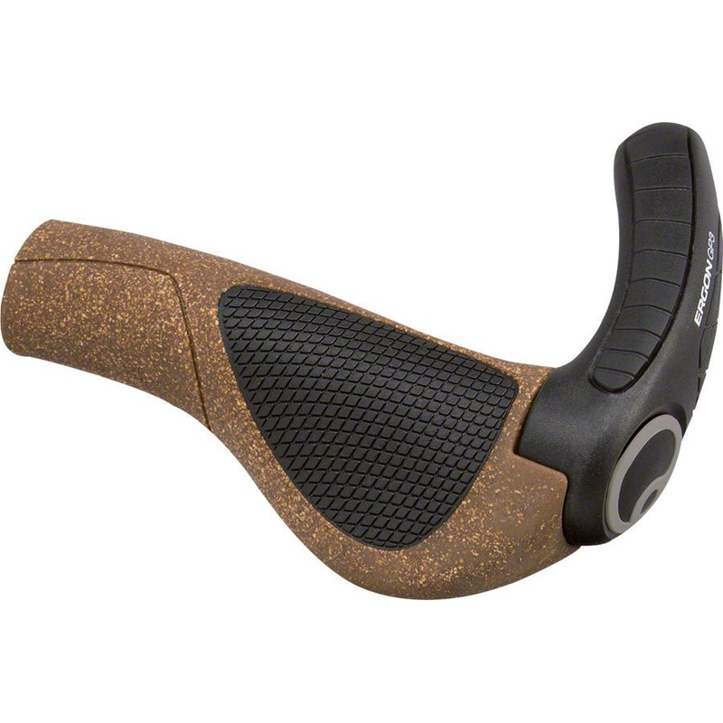 Ergon GP3 BioKork Grips - Large Black/Cork Lock-On
