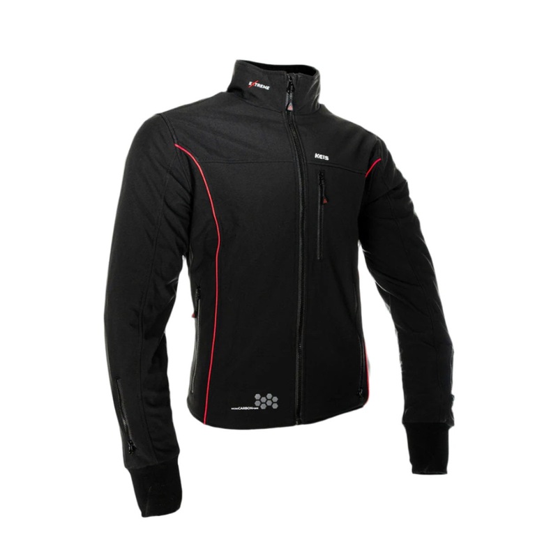Keis J505RP Premium Extreme Heated Jacket Black / Red