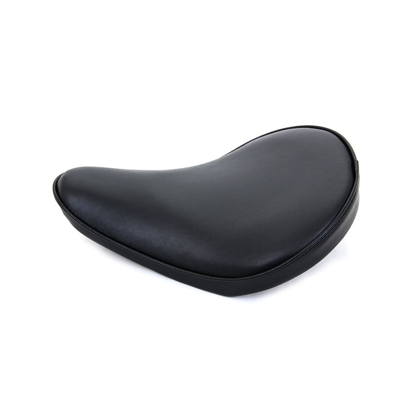 Black Smooth Vinyl Solo Seat for Choppers and Bobbers