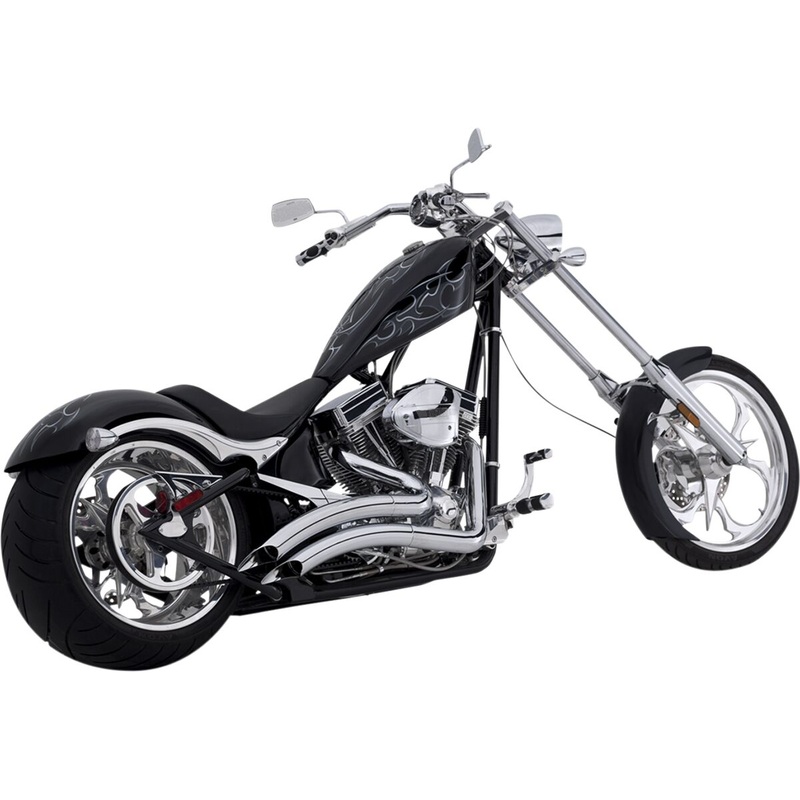 Exhaust Big Radius 2 Into 2 Chrome