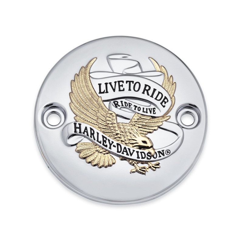 Harley Davidson 25600067 Live To Ride Timer Cover H-D LIVE TO RIDE - GOLD - TIME