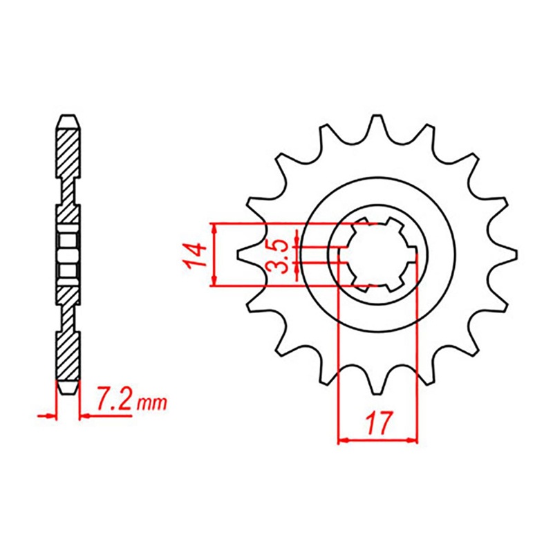 MTX 1501 Steel Front Sprocket #428