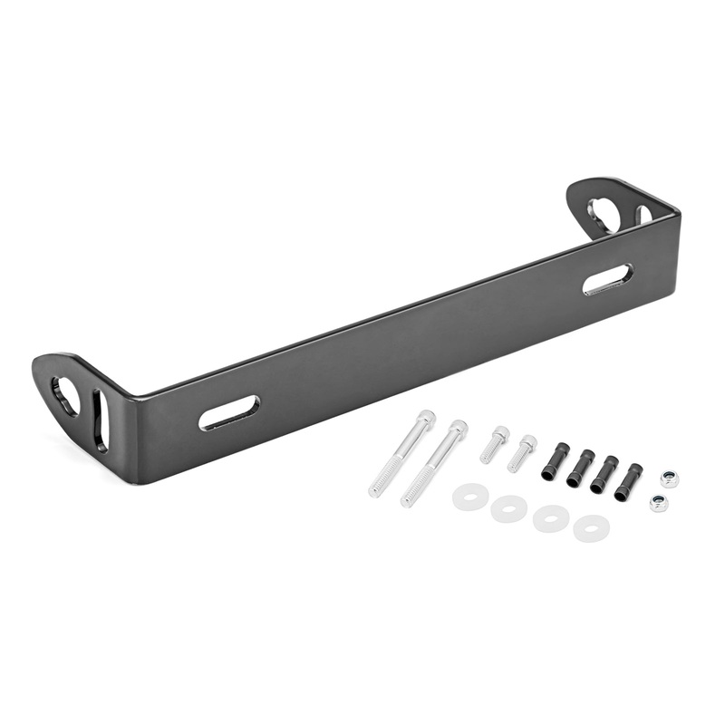 Black Steel License Plate Mounted Turn Signal Relocation Kit For SUZUKI YAMAHA
