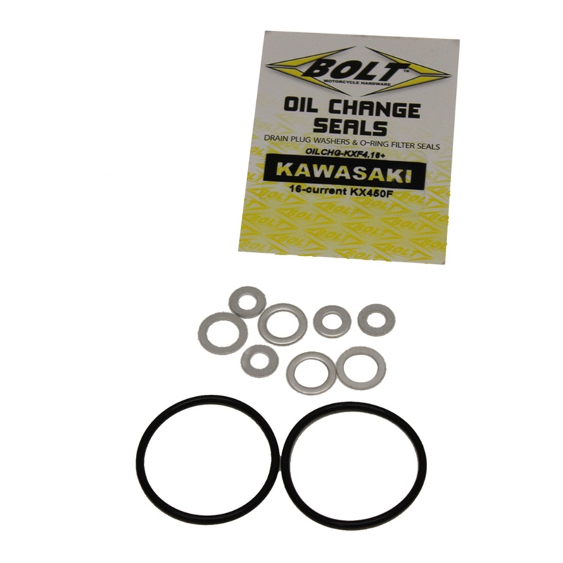 BOLT OIL CHANGE KIT KAW KX450F 16- - O-Rings/Crush washers