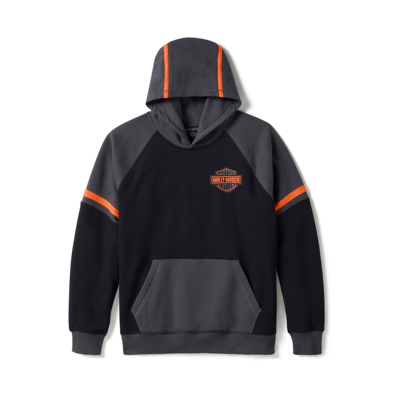 Genuine Harley-Davidson  Men's Iron Pride Colorblock Pullover Hoodie 96363-25VM