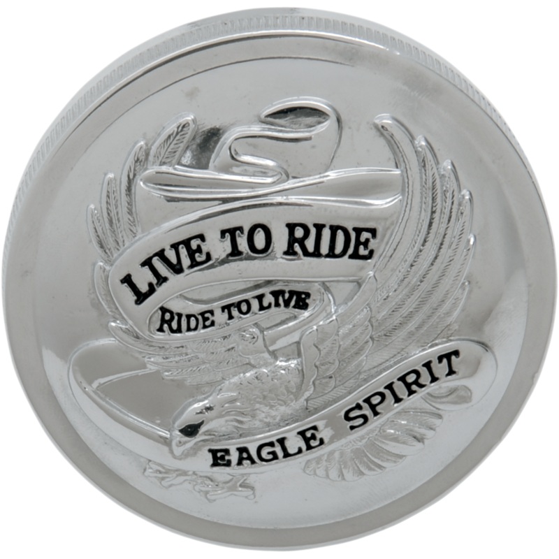 "Live to Ride" Gas Cap - Non-Vented - Chrome