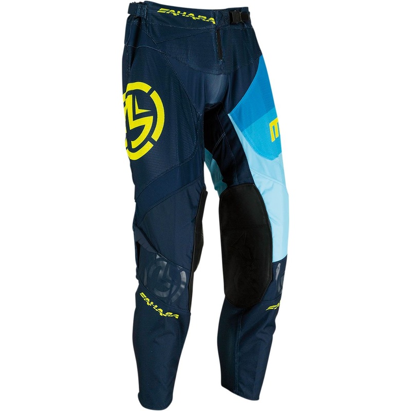Moose Racing Sahara Textile Trouser Navy / Blue / Hi-Viz Yellow