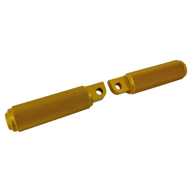 TC Bros. Nomad Foot pegs for Harley Models - Knurled - Gold