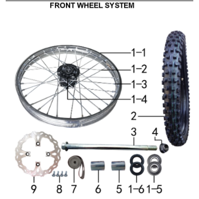 Axle Bolt - 230DH Gas Dirt Bike