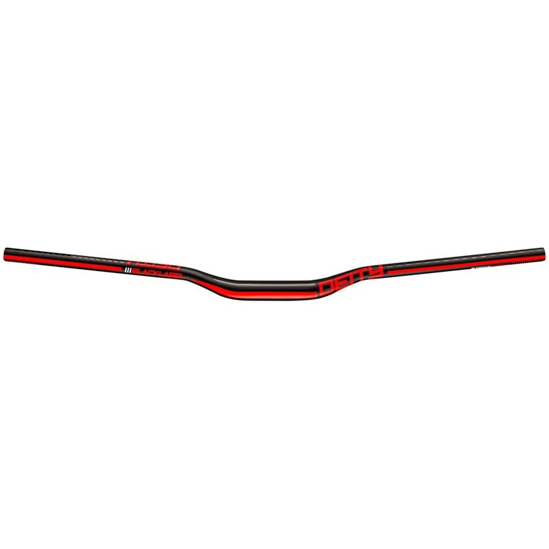 Deity Blacklabel 800 Handlebar - 25mm Rise - 800mm Width - 31.8mm Clamp - Black w/ Red