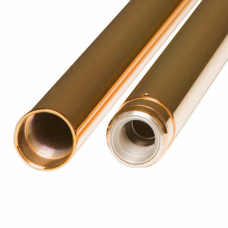Extended Gold 49mm Fork Tubes 27.5" For Harley 2006-2016
