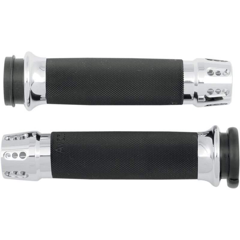 Grips Custom Contour Gatlin Chrome Throttle By Wire