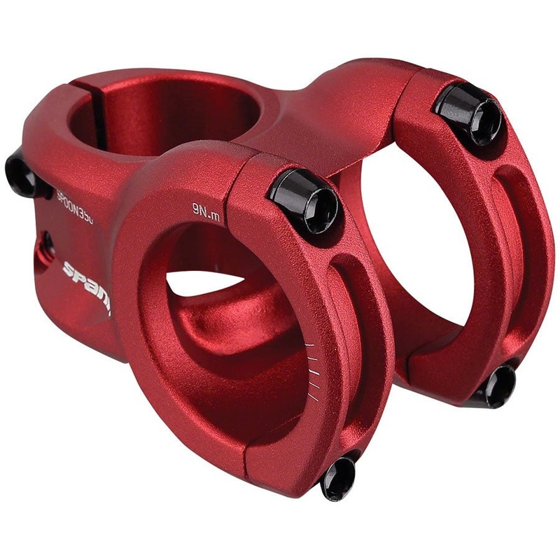 Spank Spoon 318 Stem - 33mm Length - 31.8mm Clamp - Red