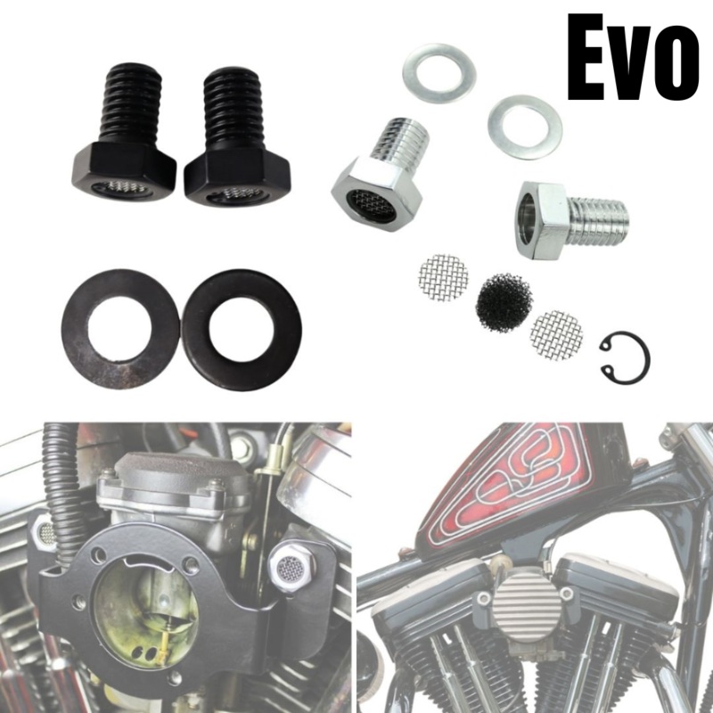 TC Bros. Breather Bolts for Harley-Davidson Sportster 1991-2022 and Evo Big Twin 1993-1999