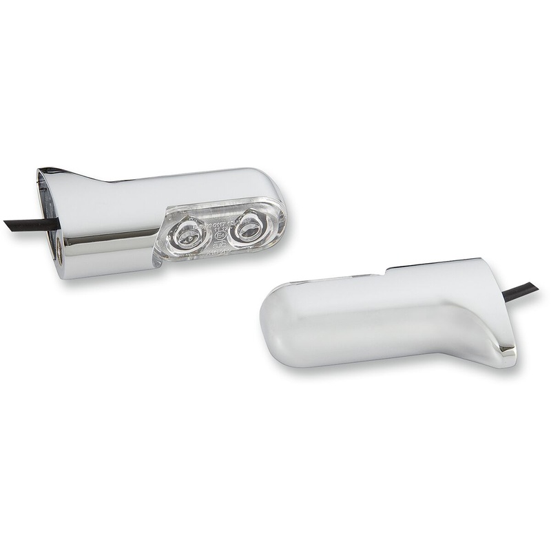 Turn Signal Direct Bolt On, Chrome With Red Light
