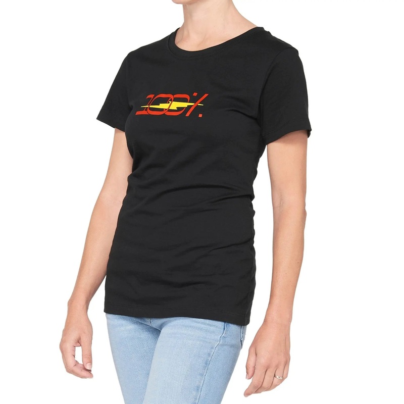 100% Joshua Crewneck Ladies T-Shirt White / Black