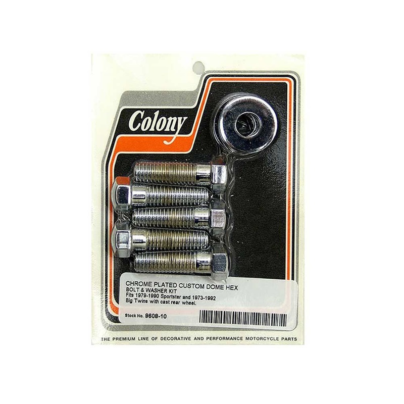 Colony #9608-10 Sprocket Bolt Set 1979-90 XL and 1973-92 Big Twin (Cast Wheel)