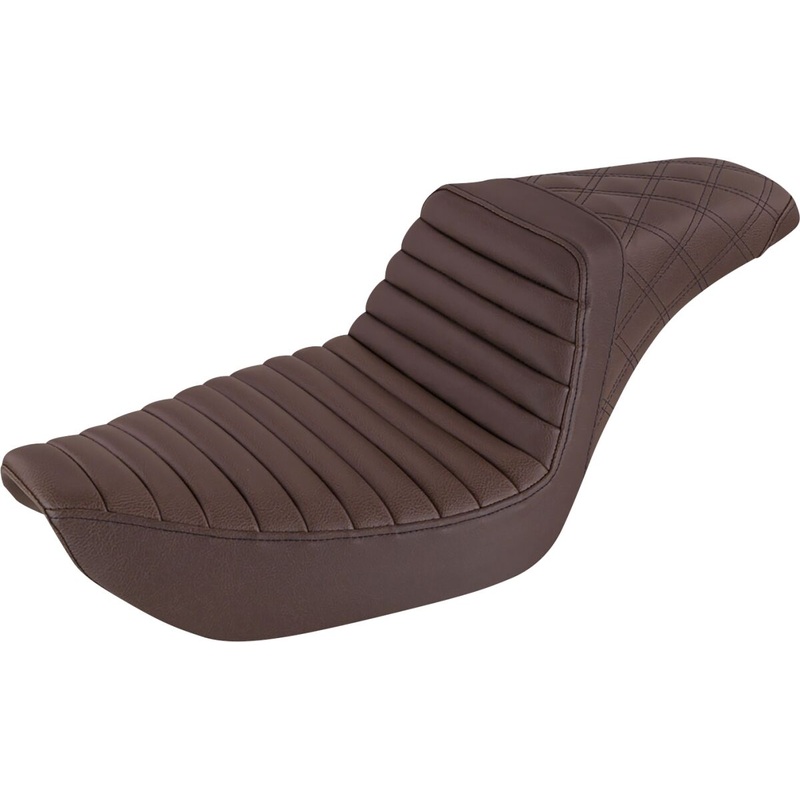 Step Up Front TR & Rear LS Seat, Brown - 96-03 Dyna
