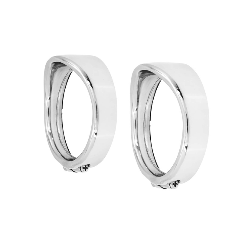 Chrome Visor Style Trim Ring Cover Fit Harley Touring Softail | Mactions