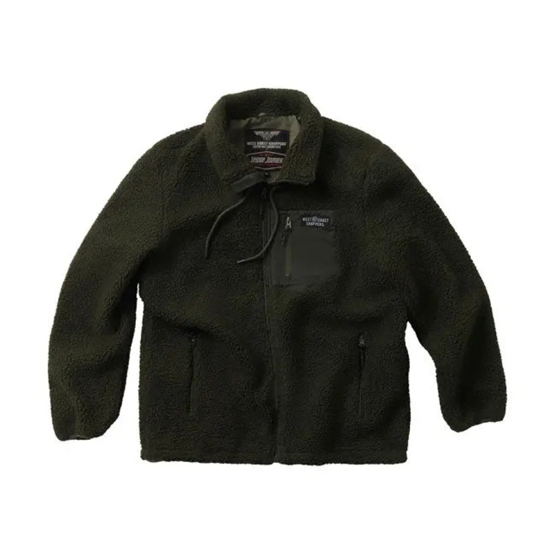 West Coast Choppers Anvil Fleece Jacket Olive Green
