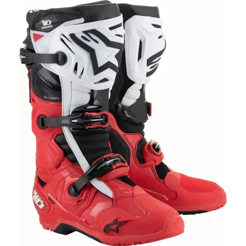 Alpinestars Tech 10 Enduro Boots Black / Bright Red / White