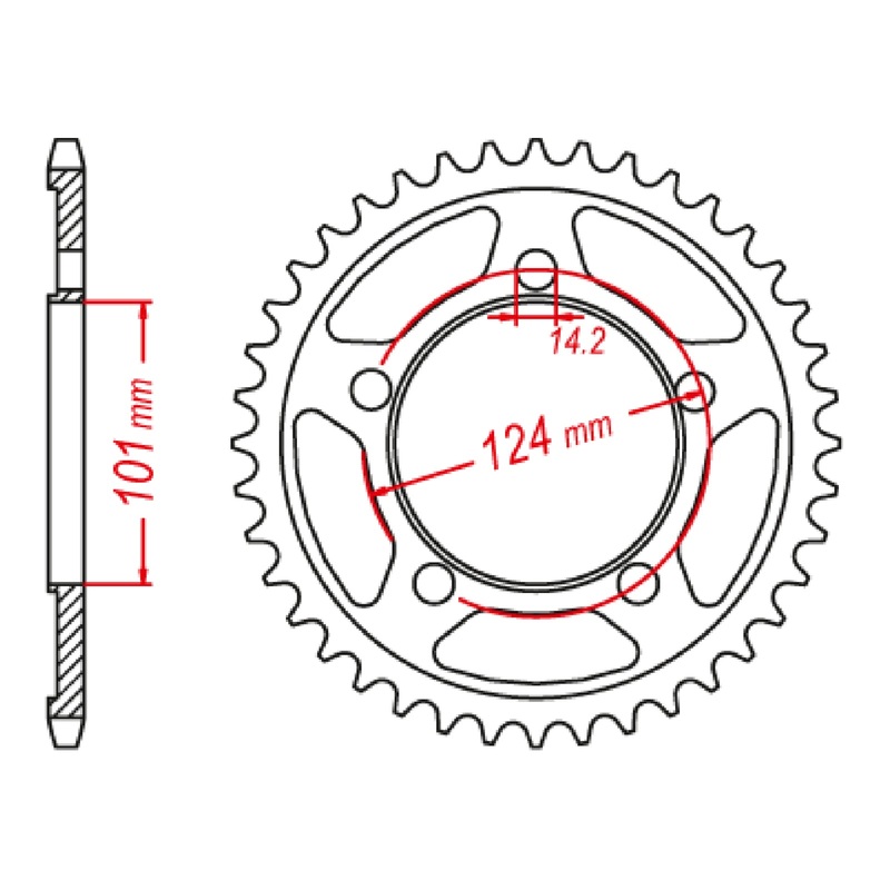 MTX 898 (2) Steel Rear Sprocket #525