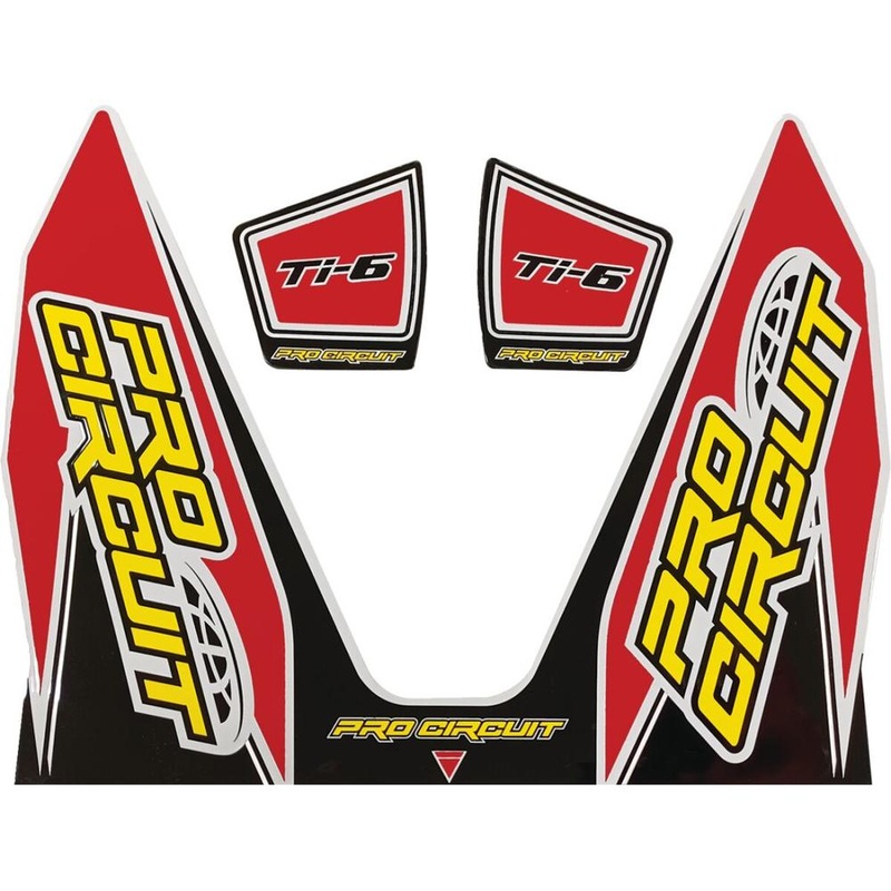 Pro Circuit Ti-6 Exhaust Decals Red