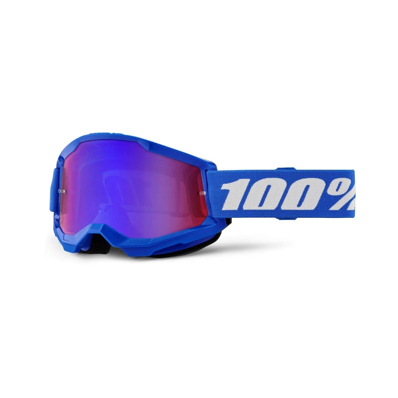 100% Strata 2 Goggles Blue / Mirror Red/Blue Lens
