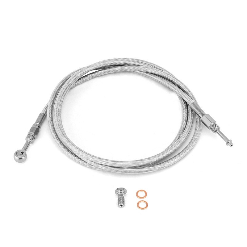 Harley CVO Road King Road Glide 80 1/2" Chrome Extended Length Stainless Steel Hydraulic Clutch Cable for 12-14" Handlebar