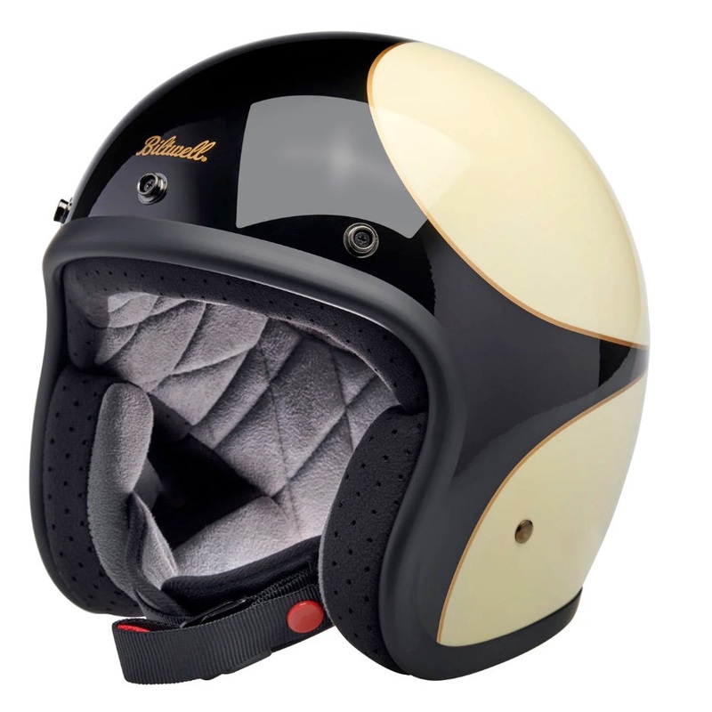Biltwell - Bonanza Helmet - Scallop Vintage White/Gloss Black